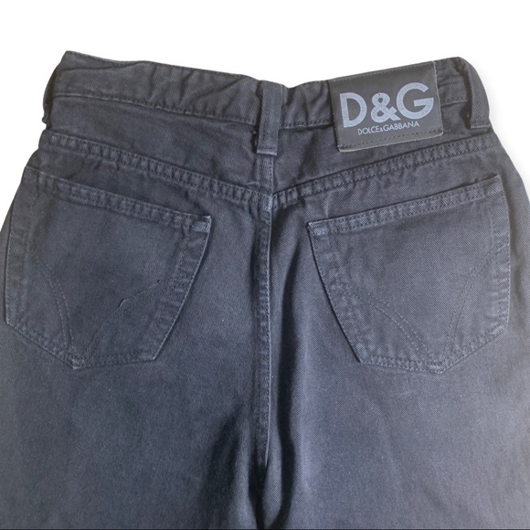 DOLCE & GABBANA Vintage Black High Waisted  Mom Jeans Size 25 - Picture 2 of 2